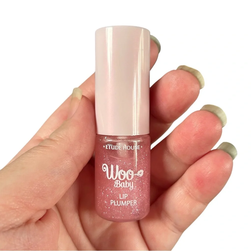 Etude House Woo Baby Lip Plumper 02 Shimmering Pink Volume Gloss Discont’d NWT
